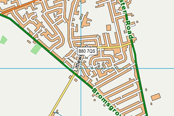 B80 7QS map - OS VectorMap District (Ordnance Survey) B80 7QS map - OS VectorMap District (Ordnance Survey)