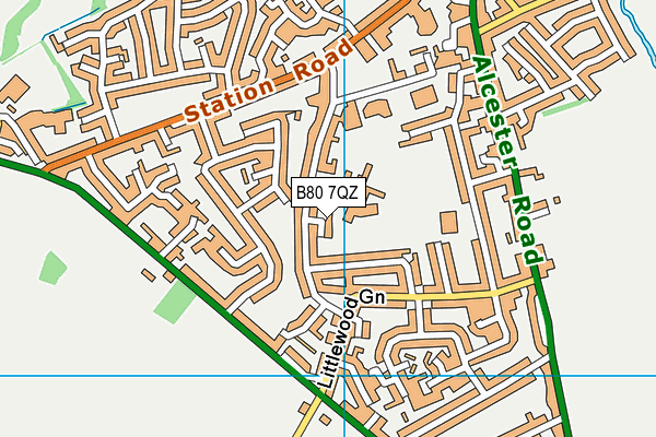 B80 7QZ map - OS VectorMap District (Ordnance Survey) B80 7QZ map - OS VectorMap District (Ordnance Survey)