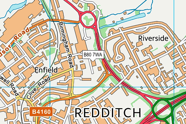B80 7WA map - OS VectorMap District (Ordnance Survey) B80 7WA map - OS VectorMap District (Ordnance Survey)