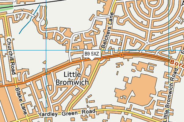 B9 5XZ map - OS VectorMap District (Ordnance Survey) B9 5XZ map - OS VectorMap District (Ordnance Survey)