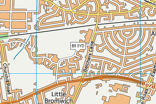 B9 5YD map - OS VectorMap District (Ordnance Survey) B9 5YD map - OS VectorMap District (Ordnance Survey)
