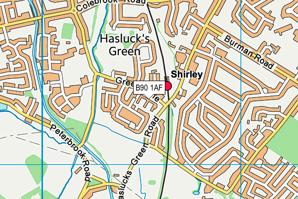 B90 1AF map - OS VectorMap District (Ordnance Survey) B90 1AF map - OS VectorMap District (Ordnance Survey)