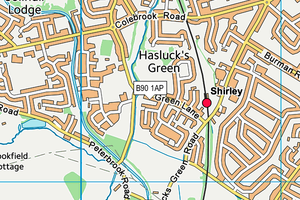 B90 1AP map - OS VectorMap District (Ordnance Survey) B90 1AP map - OS VectorMap District (Ordnance Survey)