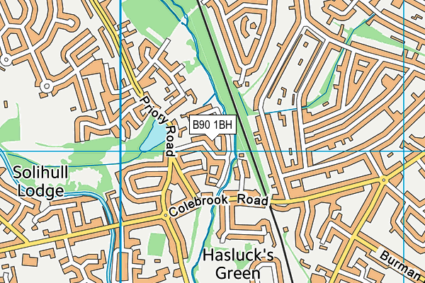 B90 1BH map - OS VectorMap District (Ordnance Survey) B90 1BH map - OS VectorMap District (Ordnance Survey)