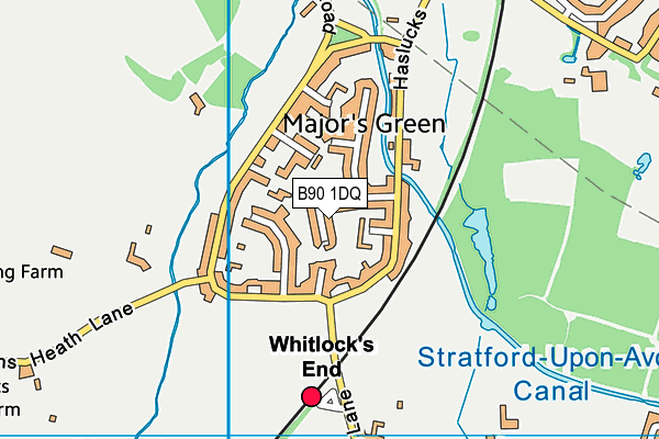 B90 1DQ map - OS VectorMap District (Ordnance Survey) B90 1DQ map - OS VectorMap District (Ordnance Survey)