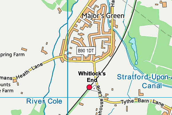 B90 1DT map - OS VectorMap District (Ordnance Survey) B90 1DT map - OS VectorMap District (Ordnance Survey)