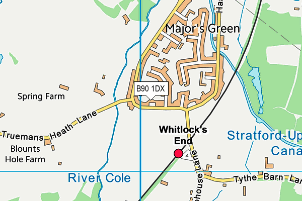 B90 1DX map - OS VectorMap District (Ordnance Survey) B90 1DX map - OS VectorMap District (Ordnance Survey)