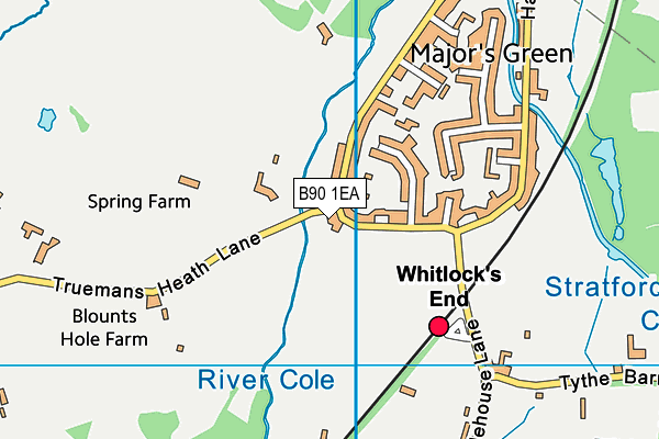 B90 1EA map - OS VectorMap District (Ordnance Survey) B90 1EA map - OS VectorMap District (Ordnance Survey)