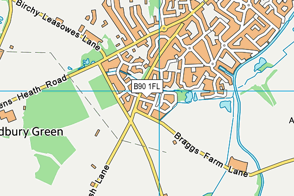 B90 1FL map - OS VectorMap District (Ordnance Survey) B90 1FL map - OS VectorMap District (Ordnance Survey)