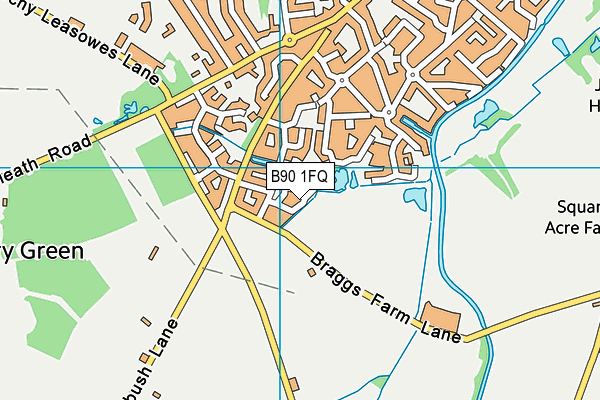 B90 1FQ map - OS VectorMap District (Ordnance Survey) B90 1FQ map - OS VectorMap District (Ordnance Survey)