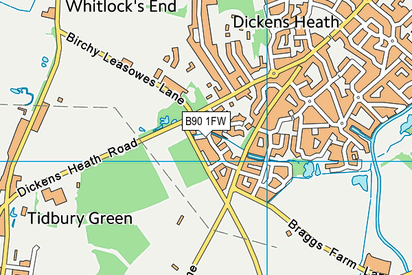 B90 1FW map - OS VectorMap District (Ordnance Survey) B90 1FW map - OS VectorMap District (Ordnance Survey)
