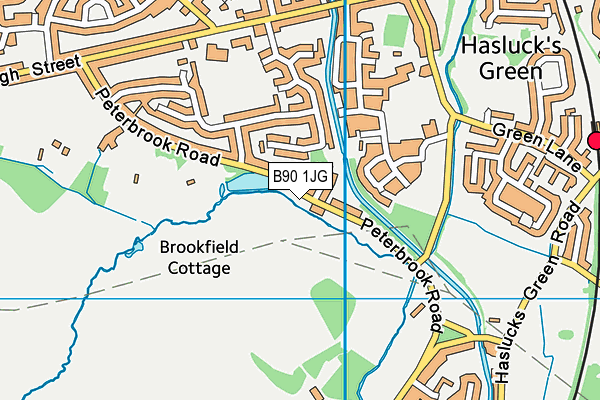 B90 1JG map - OS VectorMap District (Ordnance Survey) B90 1JG map - OS VectorMap District (Ordnance Survey)