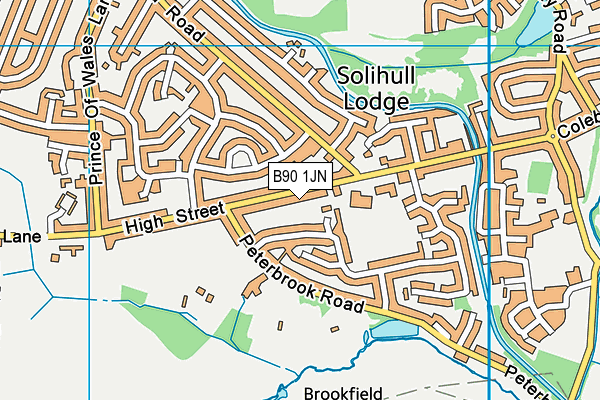 B90 1JN map - OS VectorMap District (Ordnance Survey) B90 1JN map - OS VectorMap District (Ordnance Survey)