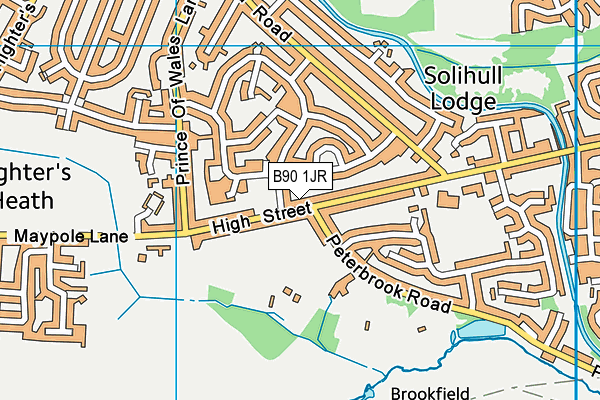 B90 1JR map - OS VectorMap District (Ordnance Survey) B90 1JR map - OS VectorMap District (Ordnance Survey)