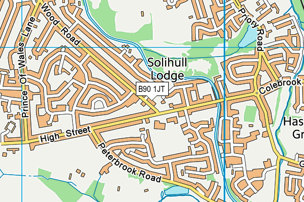 B90 1JT map - OS VectorMap District (Ordnance Survey) B90 1JT map - OS VectorMap District (Ordnance Survey)