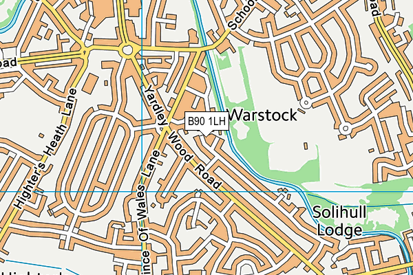 B90 1LH map - OS VectorMap District (Ordnance Survey) B90 1LH map - OS VectorMap District (Ordnance Survey)