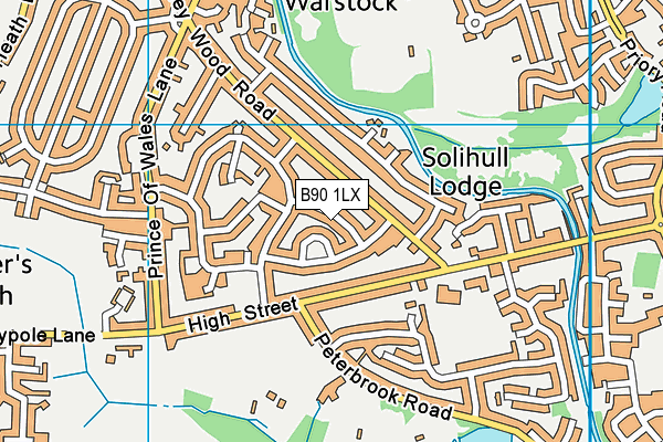 B90 1LX map - OS VectorMap District (Ordnance Survey) B90 1LX map - OS VectorMap District (Ordnance Survey)