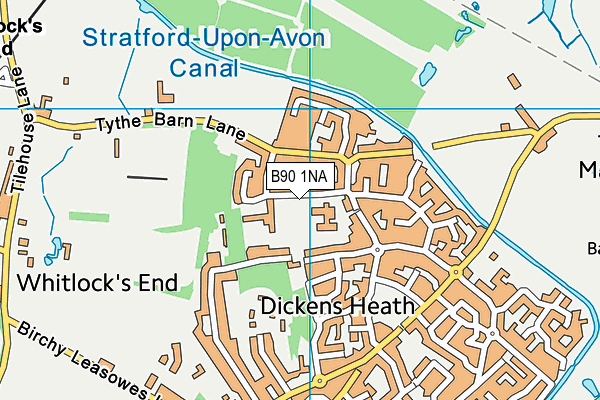 B90 1NA map - OS VectorMap District (Ordnance Survey) B90 1NA map - OS VectorMap District (Ordnance Survey)
