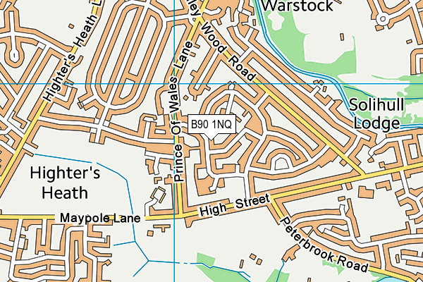 B90 1NQ map - OS VectorMap District (Ordnance Survey) B90 1NQ map - OS VectorMap District (Ordnance Survey)