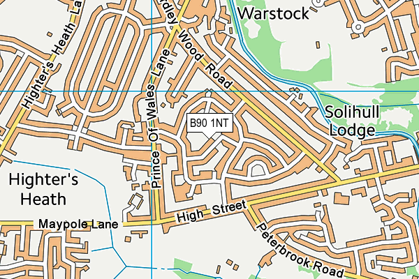 B90 1NT map - OS VectorMap District (Ordnance Survey) B90 1NT map - OS VectorMap District (Ordnance Survey)