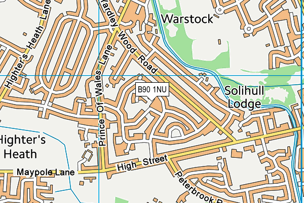 B90 1NU map - OS VectorMap District (Ordnance Survey) B90 1NU map - OS VectorMap District (Ordnance Survey)