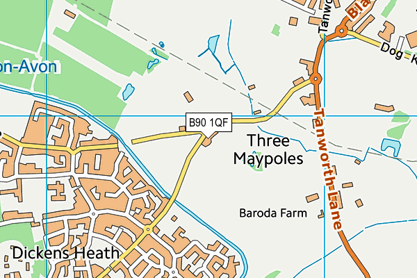 B90 1QF map - OS VectorMap District (Ordnance Survey) B90 1QF map - OS VectorMap District (Ordnance Survey)