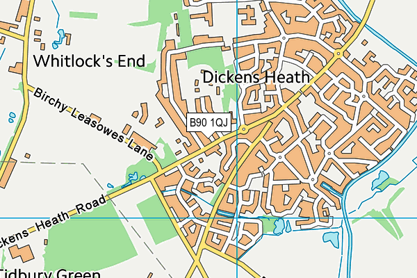 B90 1QJ map - OS VectorMap District (Ordnance Survey) B90 1QJ map - OS VectorMap District (Ordnance Survey)