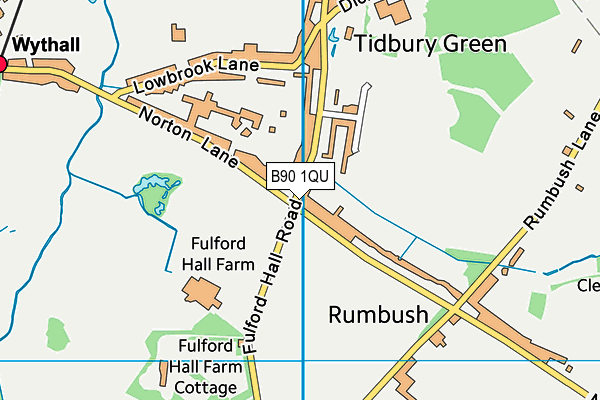 B90 1QU map - OS VectorMap District (Ordnance Survey) B90 1QU map - OS VectorMap District (Ordnance Survey)