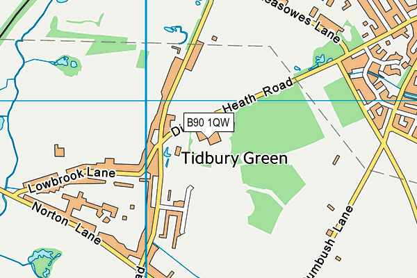 B90 1QW map - OS VectorMap District (Ordnance Survey) B90 1QW map - OS VectorMap District (Ordnance Survey)