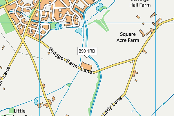 B90 1RD map - OS VectorMap District (Ordnance Survey) B90 1RD map - OS VectorMap District (Ordnance Survey)