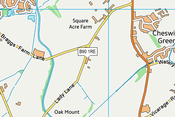B90 1RE map - OS VectorMap District (Ordnance Survey) B90 1RE map - OS VectorMap District (Ordnance Survey)