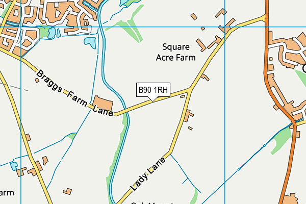 B90 1RH map - OS VectorMap District (Ordnance Survey) B90 1RH map - OS VectorMap District (Ordnance Survey)