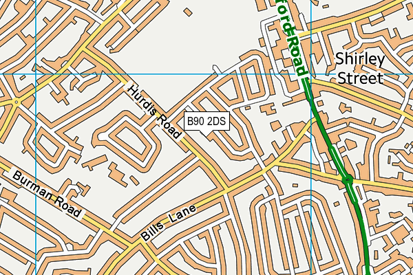 B90 2DS map - OS VectorMap District (Ordnance Survey) B90 2DS map - OS VectorMap District (Ordnance Survey)