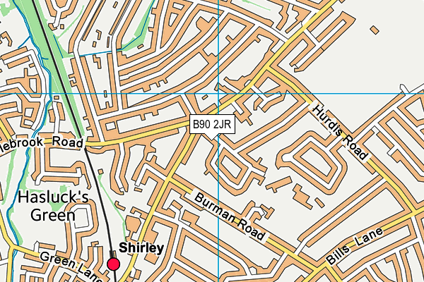 B90 2JR map - OS VectorMap District (Ordnance Survey) B90 2JR map - OS VectorMap District (Ordnance Survey)