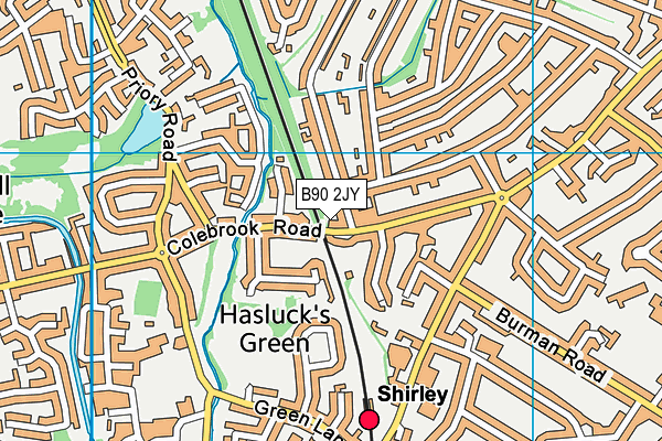 B90 2JY map - OS VectorMap District (Ordnance Survey) B90 2JY map - OS VectorMap District (Ordnance Survey)