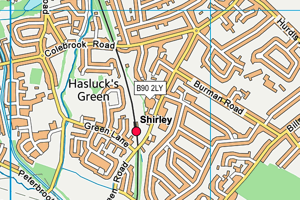 B90 2LY map - OS VectorMap District (Ordnance Survey) B90 2LY map - OS VectorMap District (Ordnance Survey)