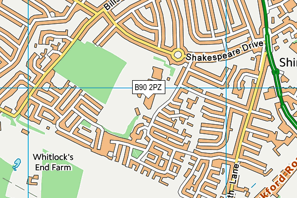 B90 2PZ map - OS VectorMap District (Ordnance Survey) B90 2PZ map - OS VectorMap District (Ordnance Survey)