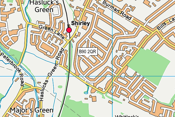 B90 2QR map - OS VectorMap District (Ordnance Survey) B90 2QR map - OS VectorMap District (Ordnance Survey)