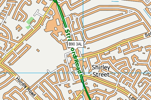 B90 3AL map - OS VectorMap District (Ordnance Survey) B90 3AL map - OS VectorMap District (Ordnance Survey)