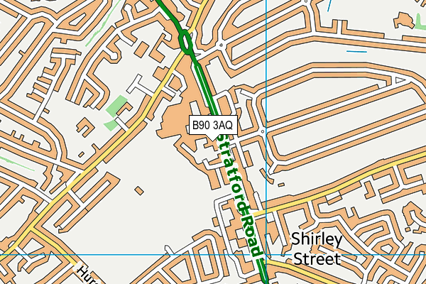 B90 3AQ map - OS VectorMap District (Ordnance Survey) B90 3AQ map - OS VectorMap District (Ordnance Survey)