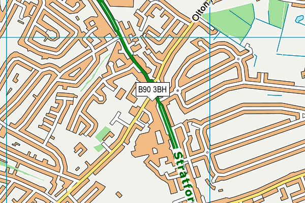 B90 3BH map - OS VectorMap District (Ordnance Survey) B90 3BH map - OS VectorMap District (Ordnance Survey)
