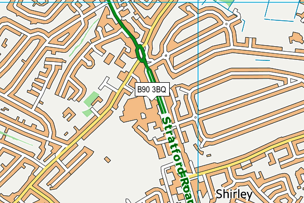 B90 3BQ map - OS VectorMap District (Ordnance Survey) B90 3BQ map - OS VectorMap District (Ordnance Survey)