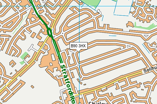 B90 3HX map - OS VectorMap District (Ordnance Survey) B90 3HX map - OS VectorMap District (Ordnance Survey)