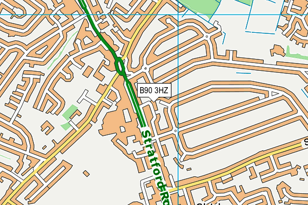 B90 3HZ map - OS VectorMap District (Ordnance Survey) B90 3HZ map - OS VectorMap District (Ordnance Survey)