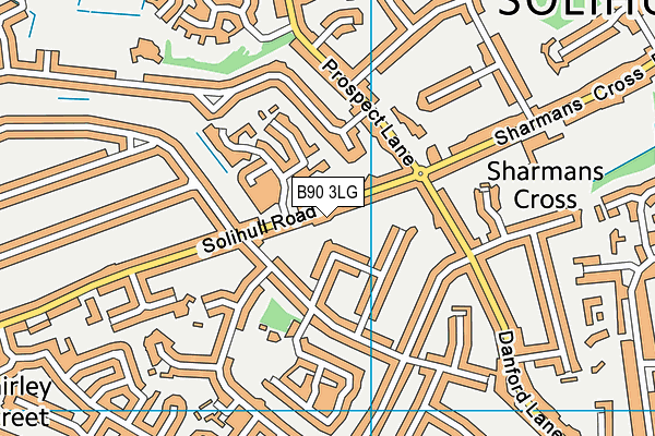 B90 3LG map - OS VectorMap District (Ordnance Survey) B90 3LG map - OS VectorMap District (Ordnance Survey)