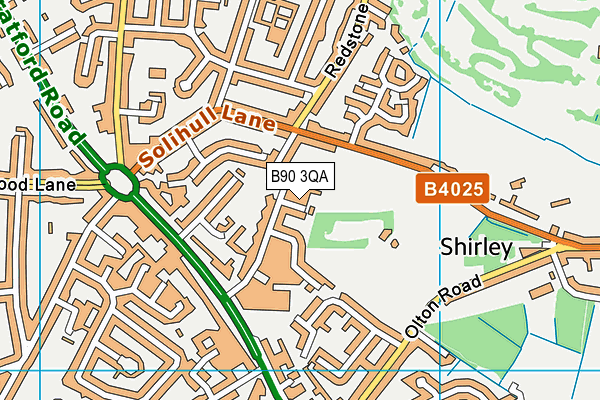 B90 3QA map - OS VectorMap District (Ordnance Survey) B90 3QA map - OS VectorMap District (Ordnance Survey)