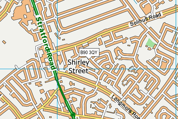 B90 3QY map - OS VectorMap District (Ordnance Survey) B90 3QY map - OS VectorMap District (Ordnance Survey)