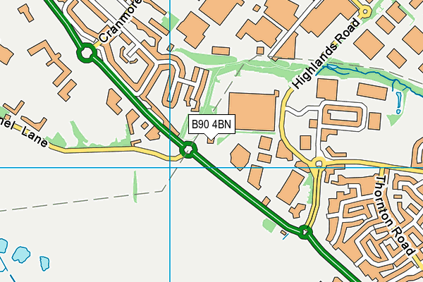 B90 4BN map - OS VectorMap District (Ordnance Survey) B90 4BN map - OS VectorMap District (Ordnance Survey)