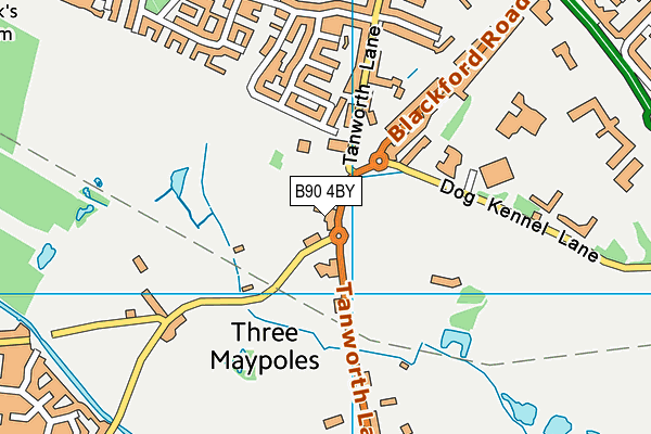 B90 4BY map - OS VectorMap District (Ordnance Survey) B90 4BY map - OS VectorMap District (Ordnance Survey)
