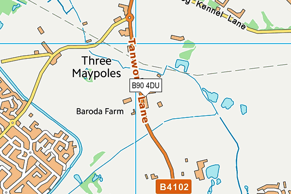 B90 4DU map - OS VectorMap District (Ordnance Survey) B90 4DU map - OS VectorMap District (Ordnance Survey)